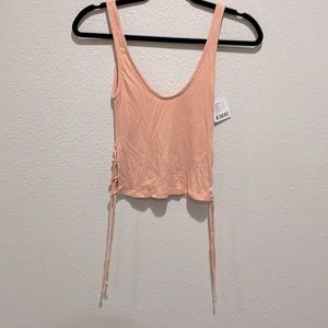 Urban Outfitters side lace-up tank size small in peachy pink